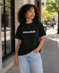 PRAYER Christian T-Shirt with Cross | Minimal Faith Graphic Tee